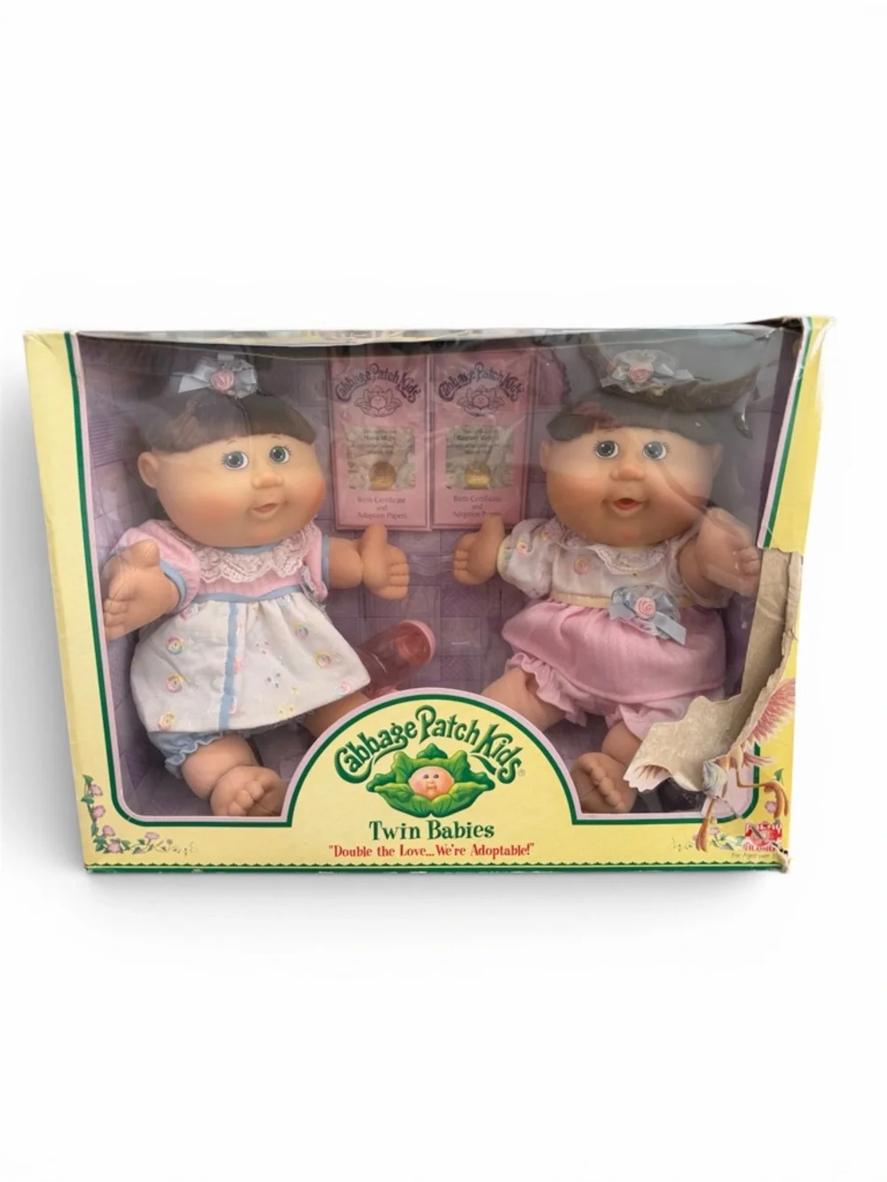 Cabbage Patch Kids Twin Babies Set - Pink & White Outfits NWT - Picture 1 of 10